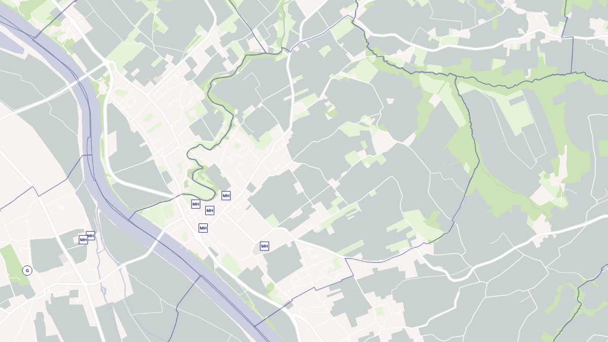 Aperçu cartographique de Cadillac-sur-Garonne, centré sur la commune