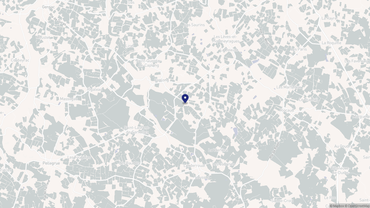 Aperçu cartographique de Caplong, centré sur la commune