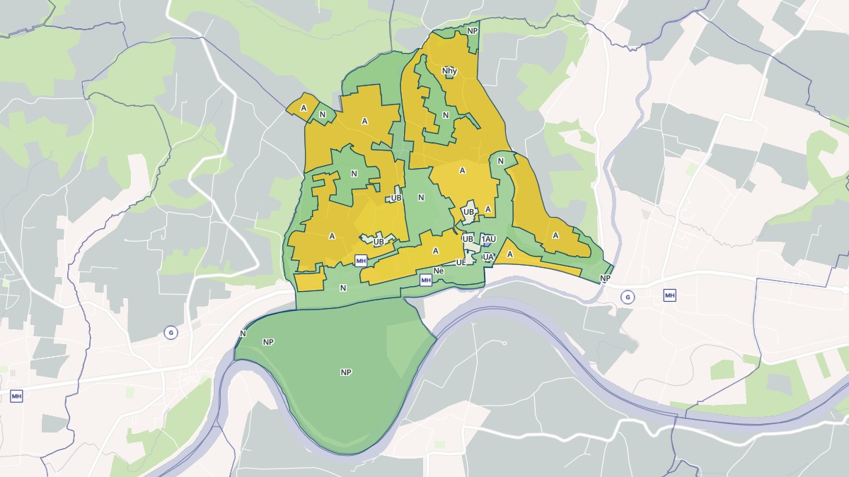 Aperçu cartographique de Casseuil, centré sur la commune
