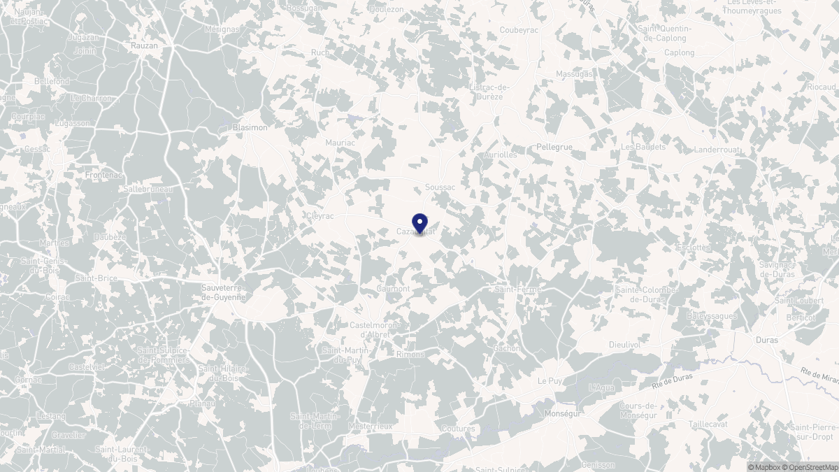 Aperçu cartographique de Cazaugitat, centré sur la commune