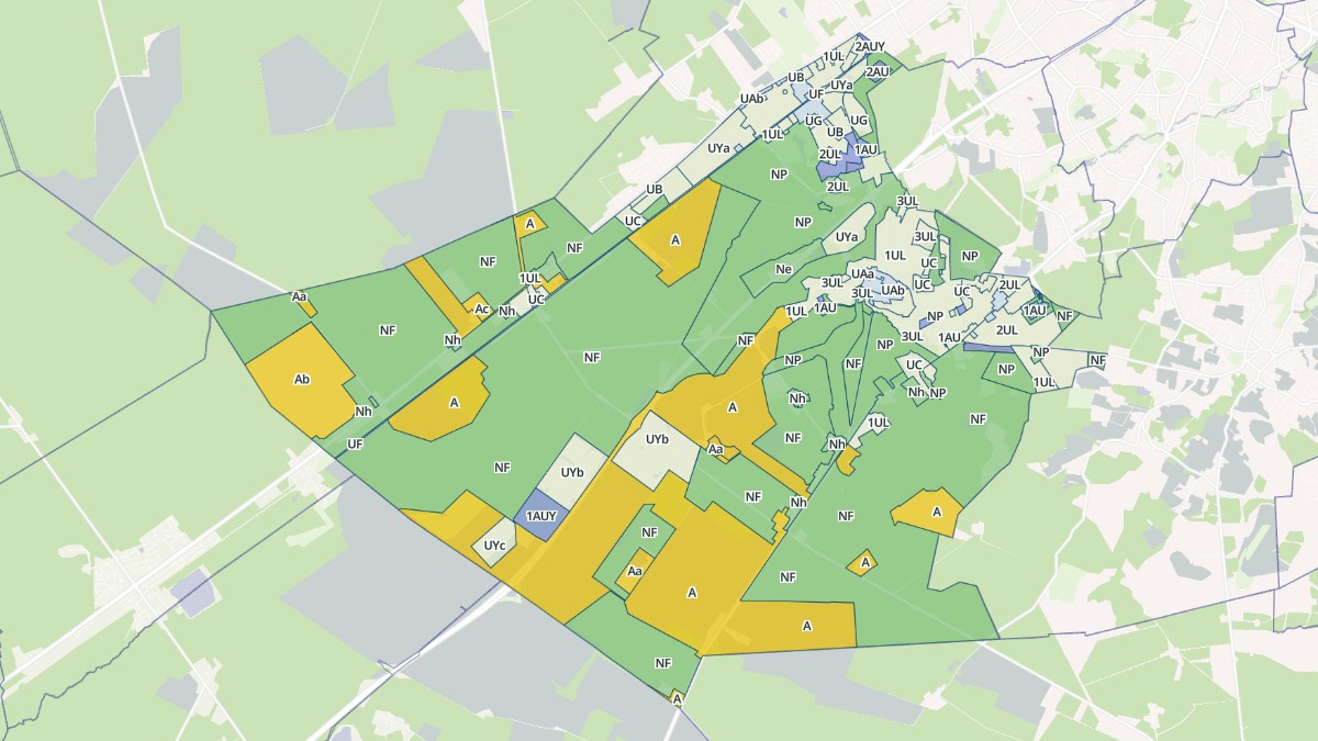 Aperçu cartographique de Cestas, centré sur la commune