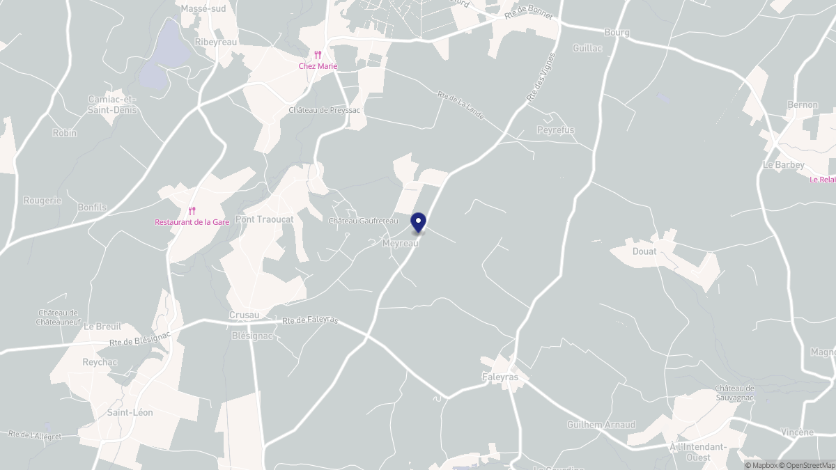 Aperçu cartographique de Dardenac, centré sur la commune