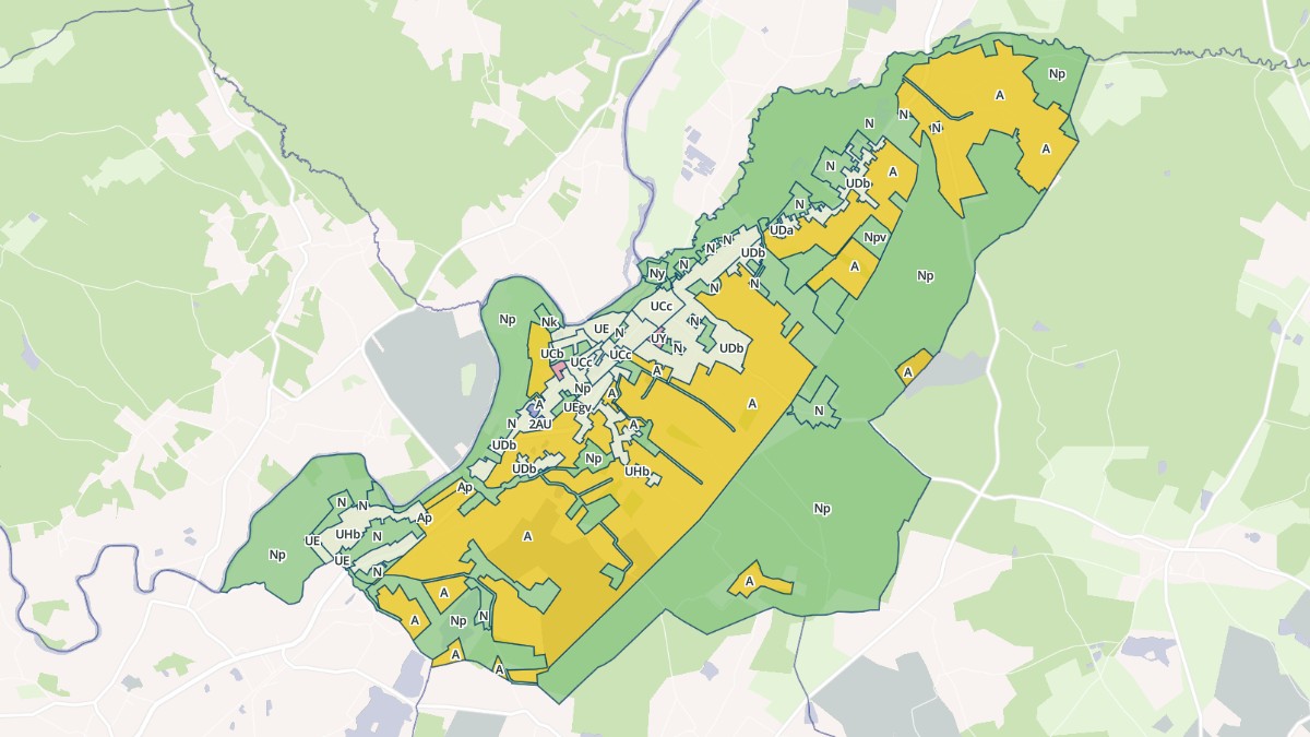 Aperçu cartographique de Les Églisottes-et-Chalaures, centré sur la commune