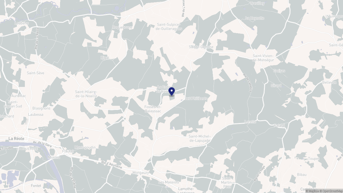 Aperçu cartographique de Fossès-et-Baleyssac, centré sur la commune