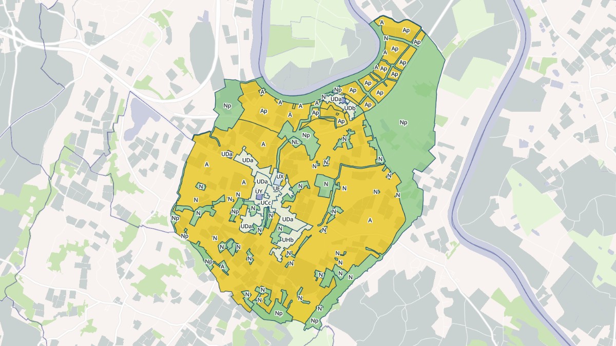 Aperçu cartographique de Génissac, centré sur la commune