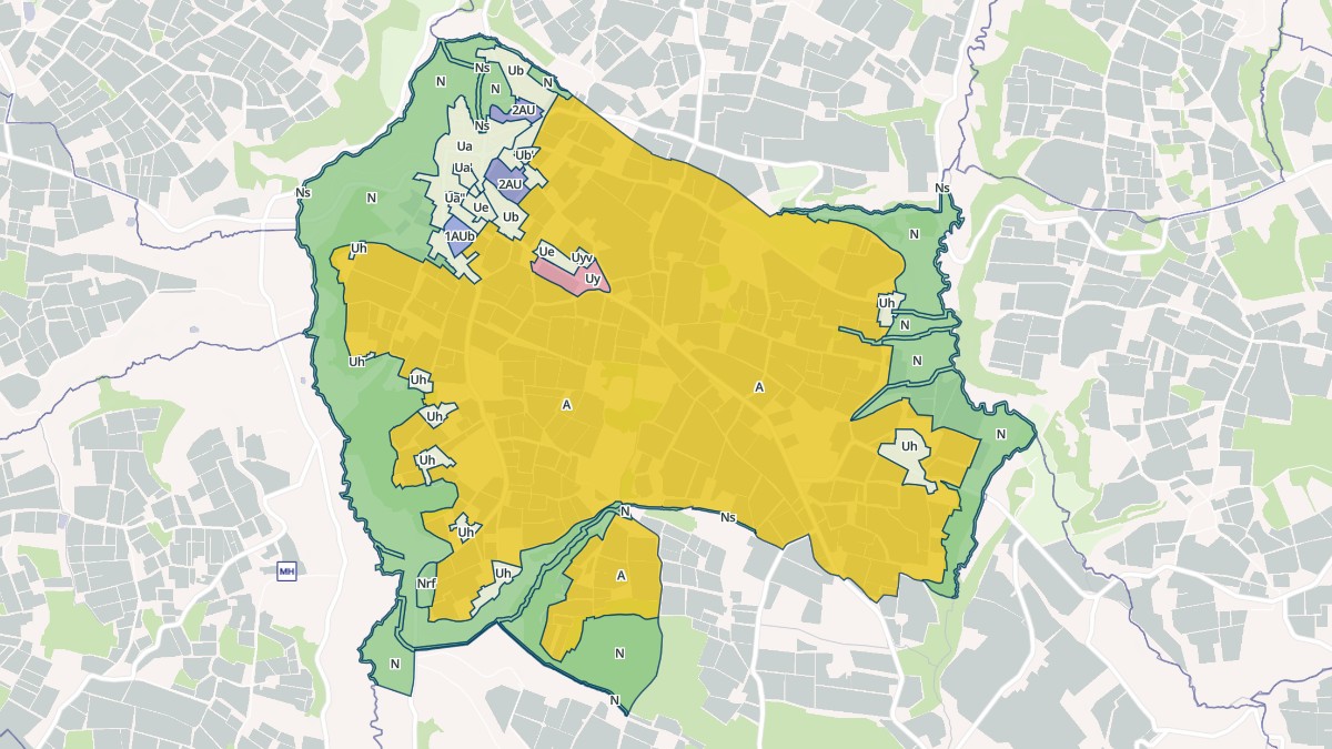 Aperçu cartographique de Gensac, centré sur la commune