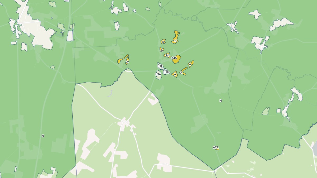 Aperçu cartographique de Giscos, centré sur la commune