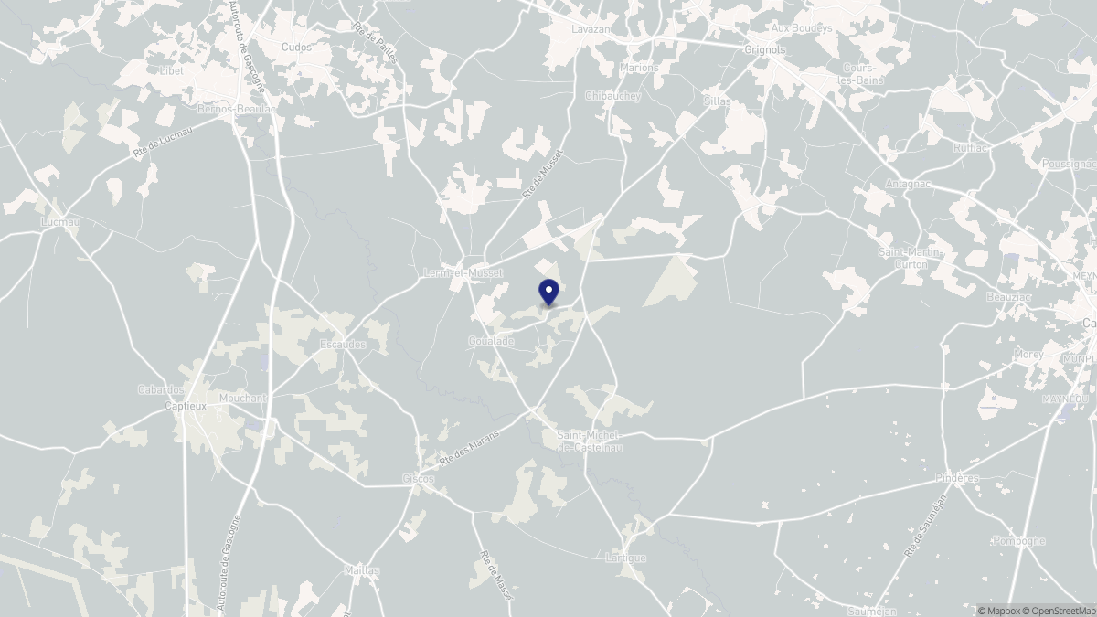 Aperçu cartographique de Goualade, centré sur la commune