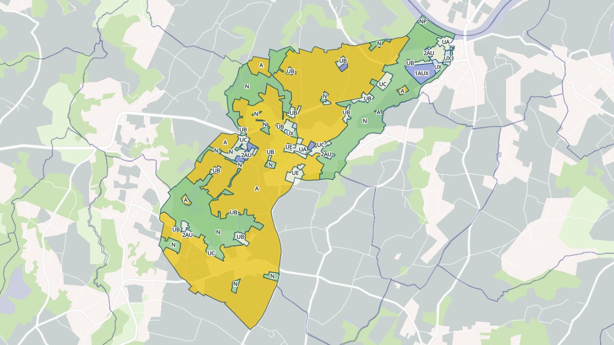 Aperçu cartographique de Grézillac, centré sur la commune
