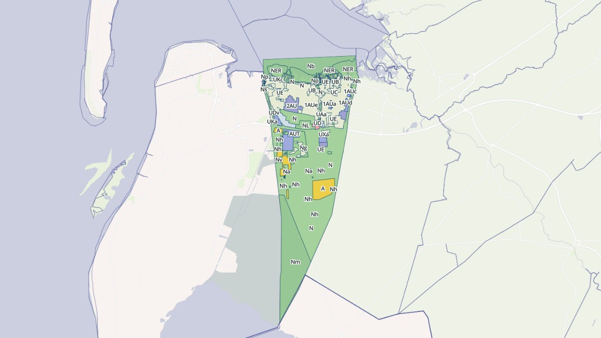 Aperçu cartographique de Gujan-Mestras, centré sur la commune