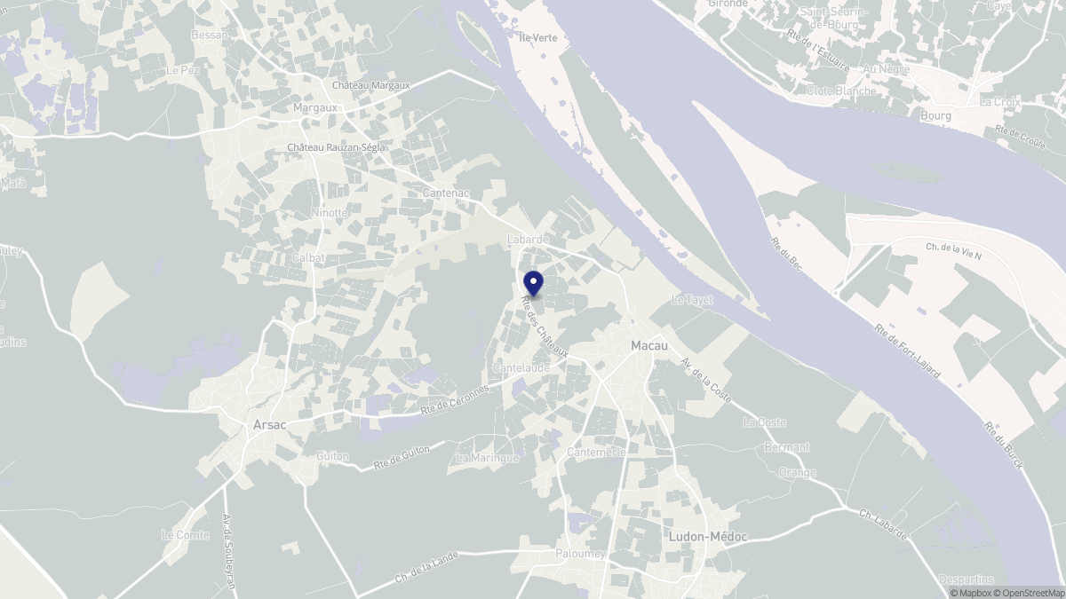 Aperçu cartographique de Labarde, centré sur la commune