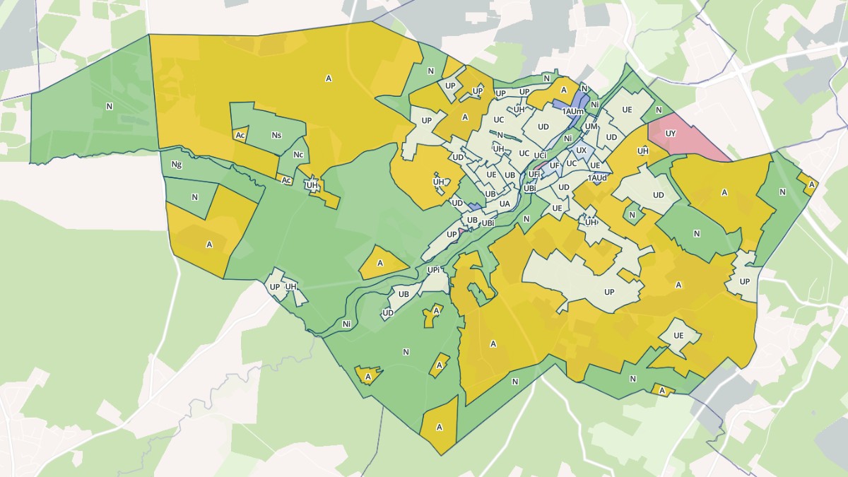Aperçu cartographique de La Brède, centré sur la commune