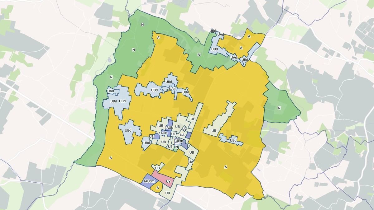 Aperçu cartographique de La Lande-de-Fronsac, centré sur la commune