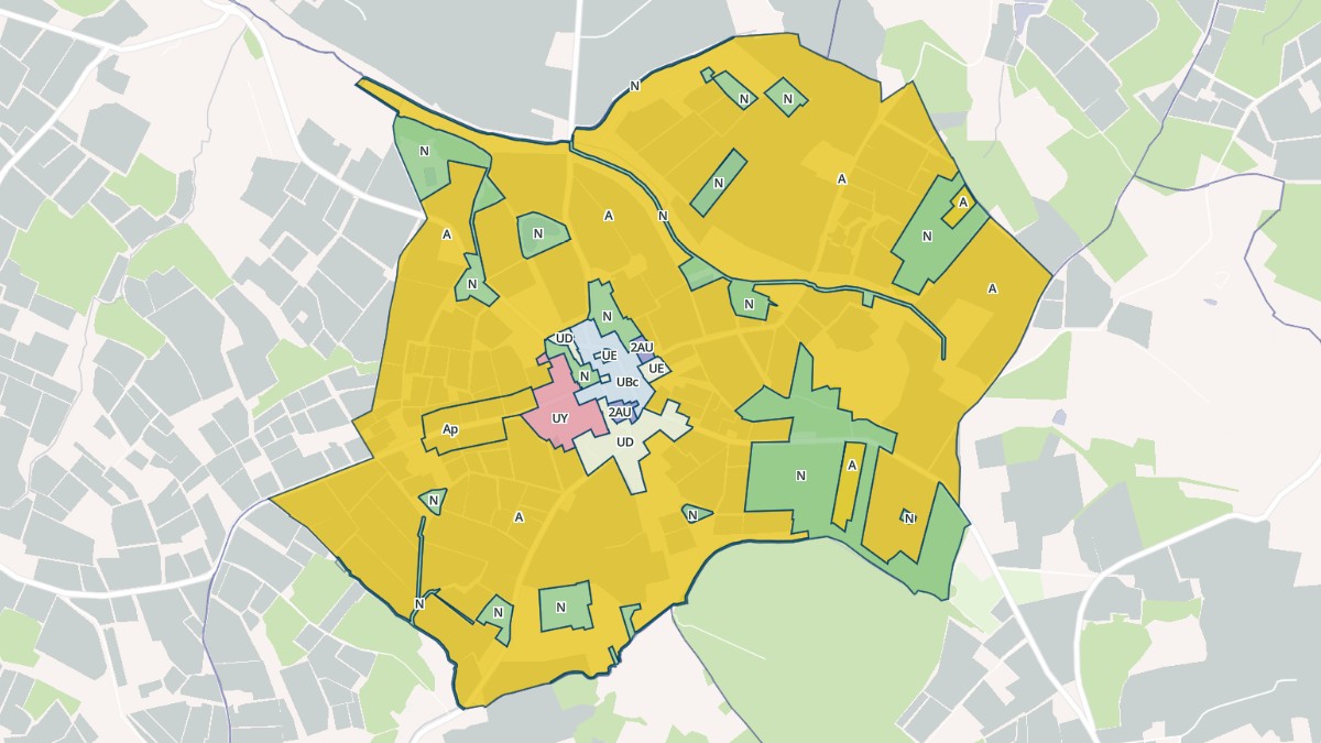 Aperçu cartographique de Landerrouat, centré sur la commune