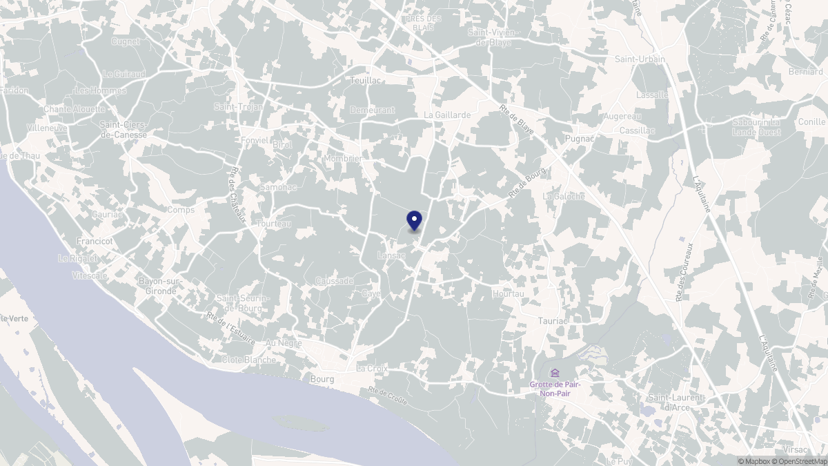 Aperçu cartographique de Lansac, centré sur la commune