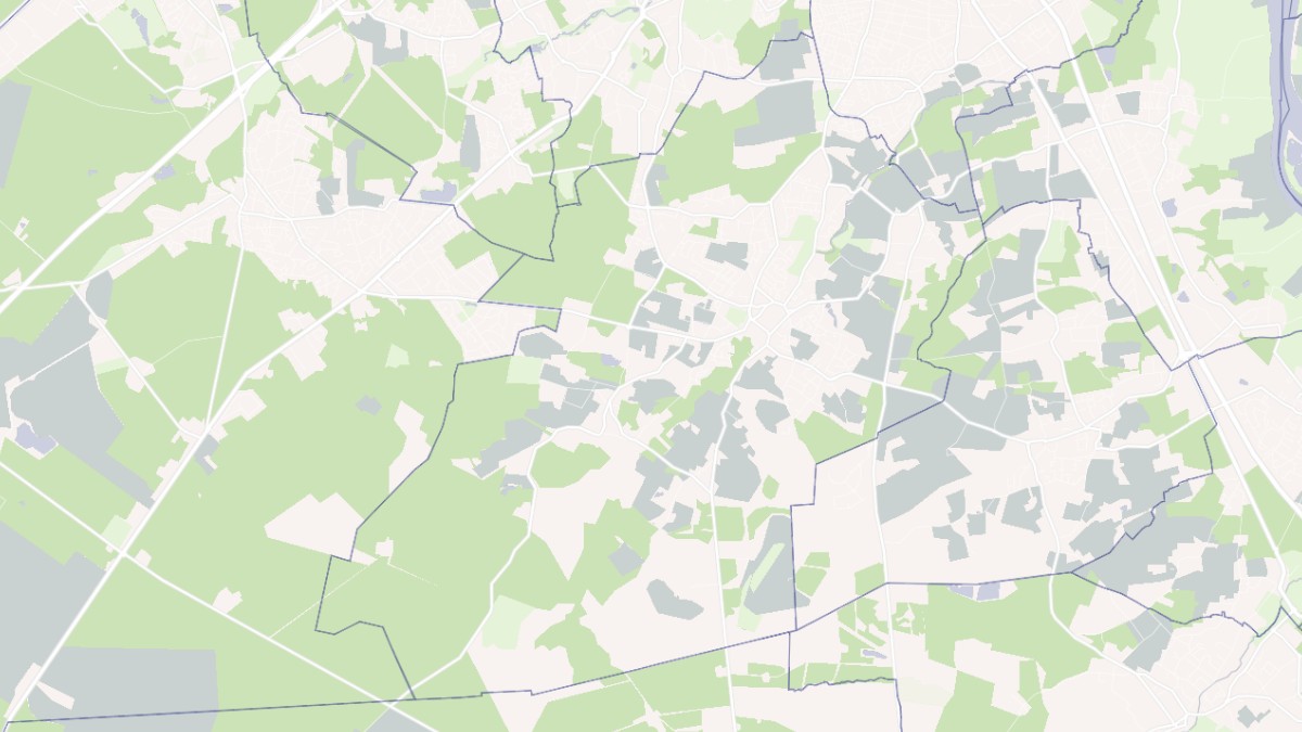 Aperçu cartographique de Léognan, centré sur la commune
