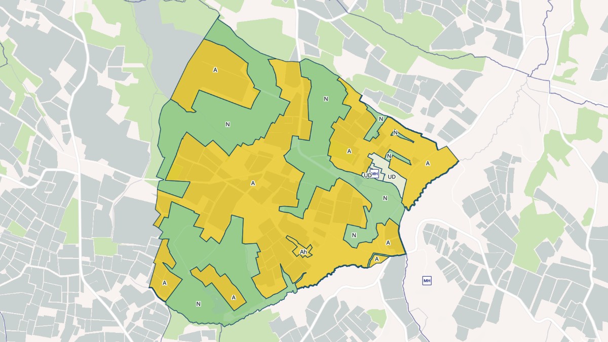 Aperçu cartographique de Listrac-de-Durèze, centré sur la commune