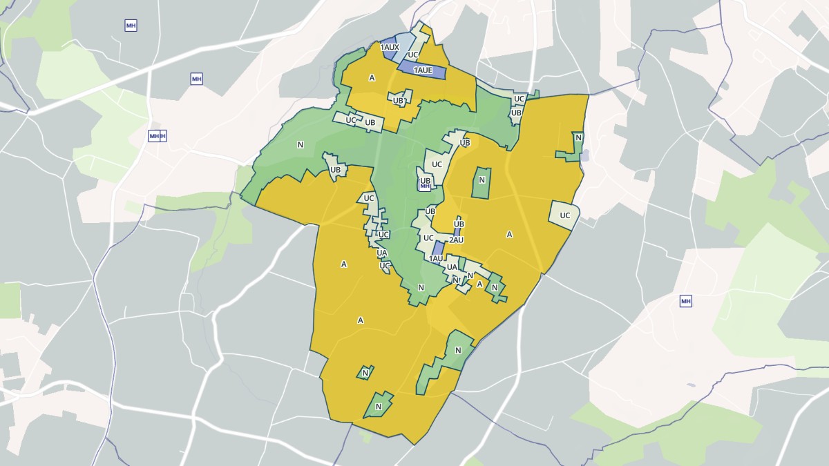 Aperçu cartographique de Lugaignac, centré sur la commune