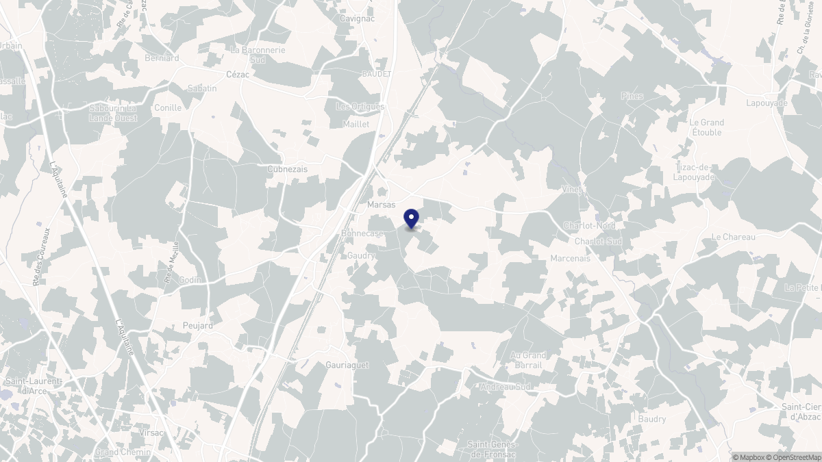 Aperçu cartographique de Marsas, centré sur la commune