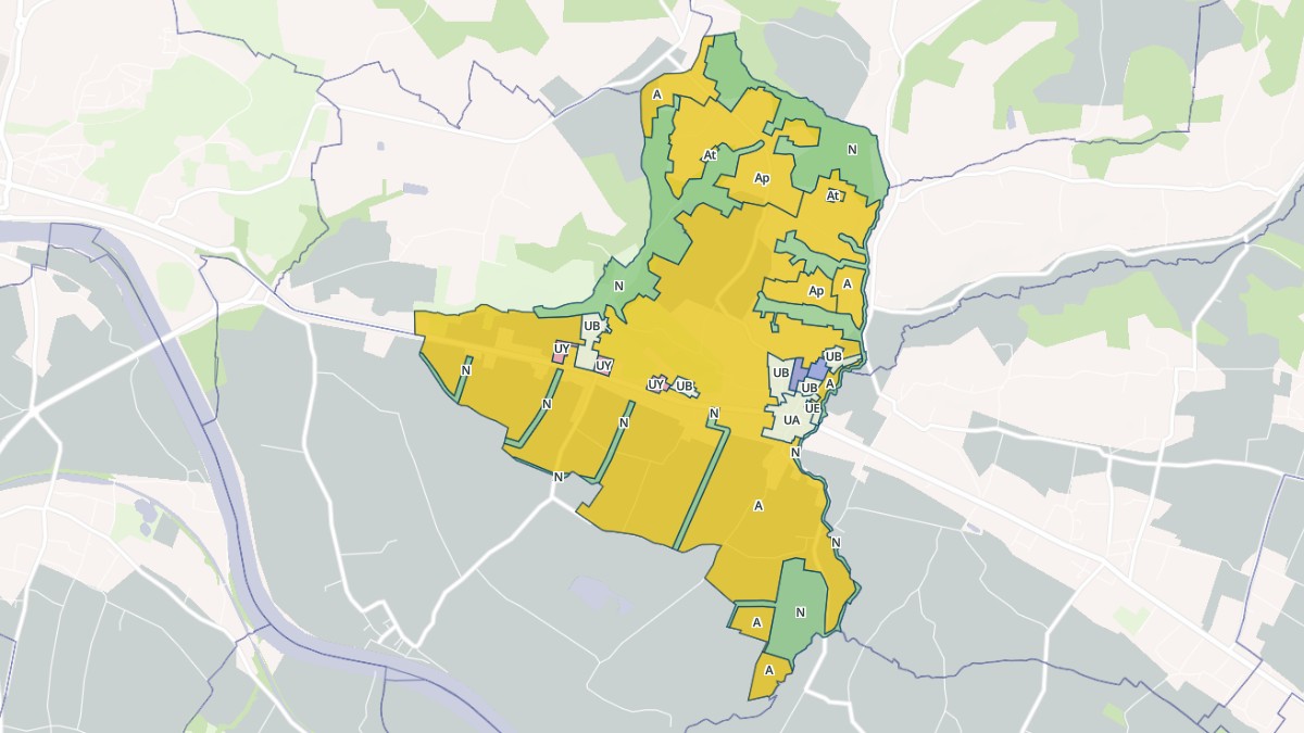 Aperçu cartographique de Mongauzy, centré sur la commune