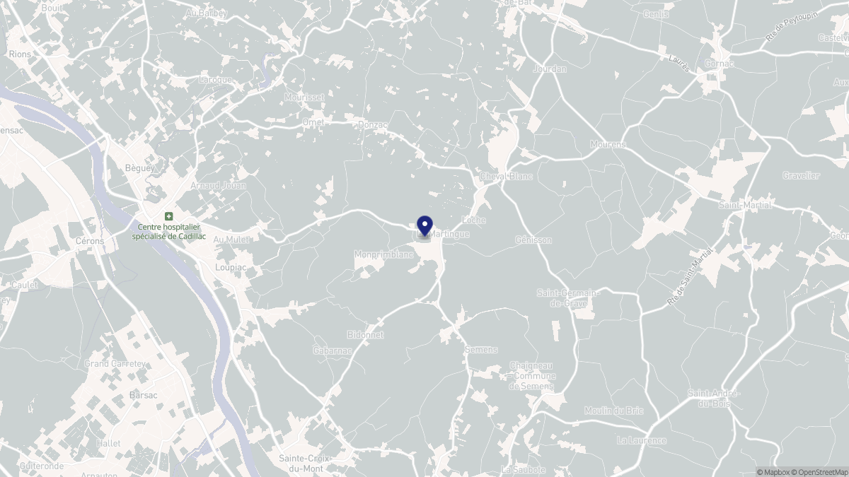 Aperçu cartographique de Monprimblanc, centré sur la commune
