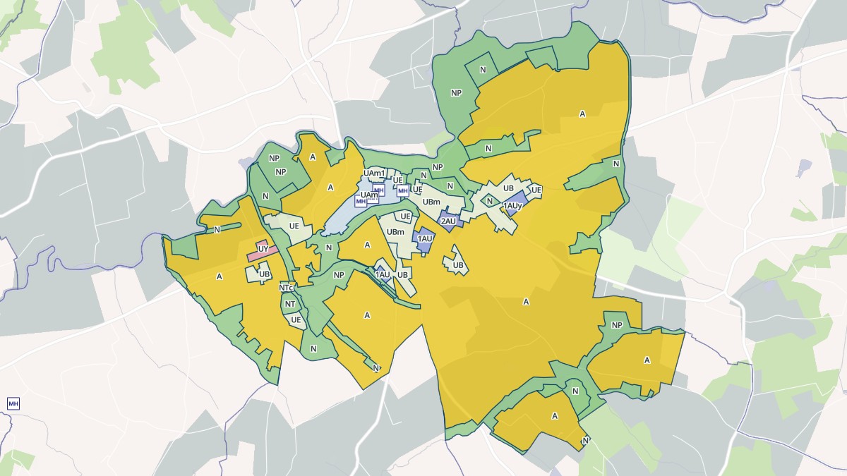 Aperçu cartographique de Monségur, centré sur la commune