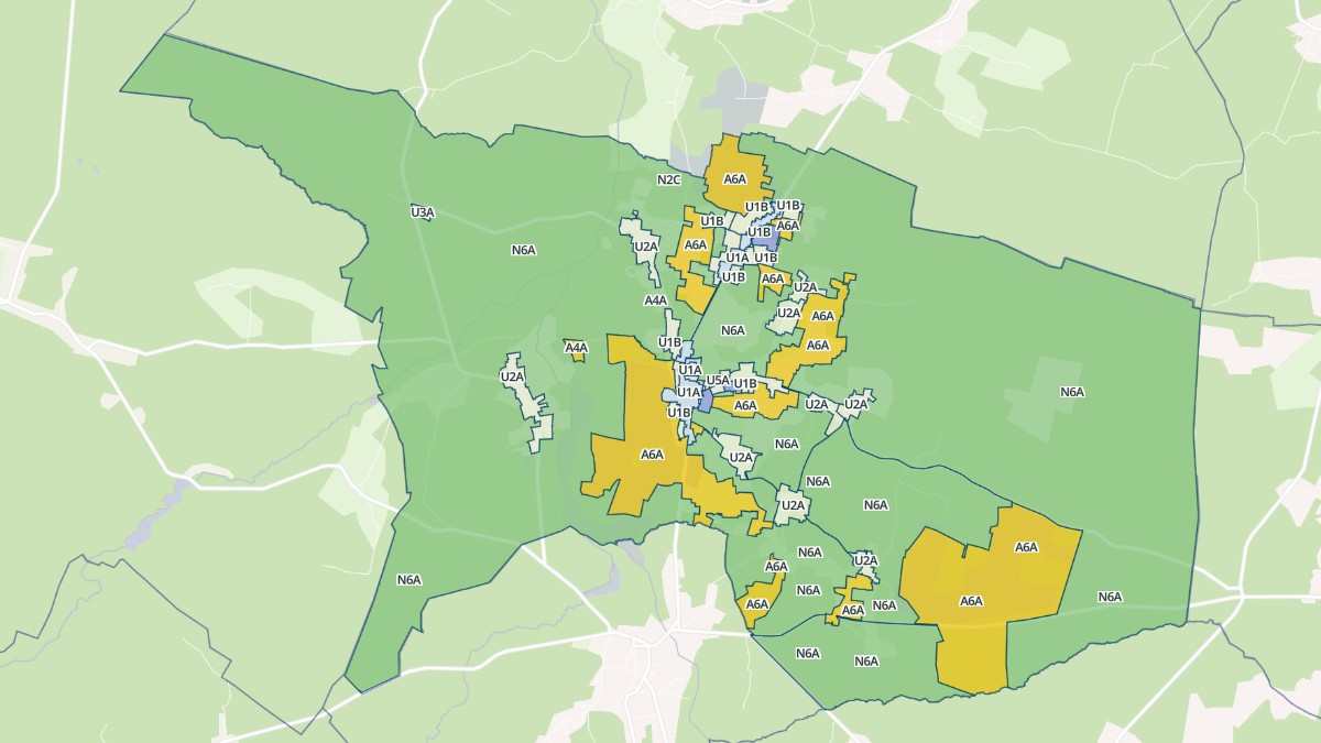 Aperçu cartographique de Noaillan, centré sur la commune