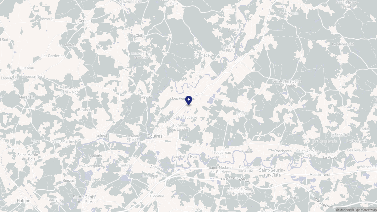Aperçu cartographique de Les Peintures, centré sur la commune