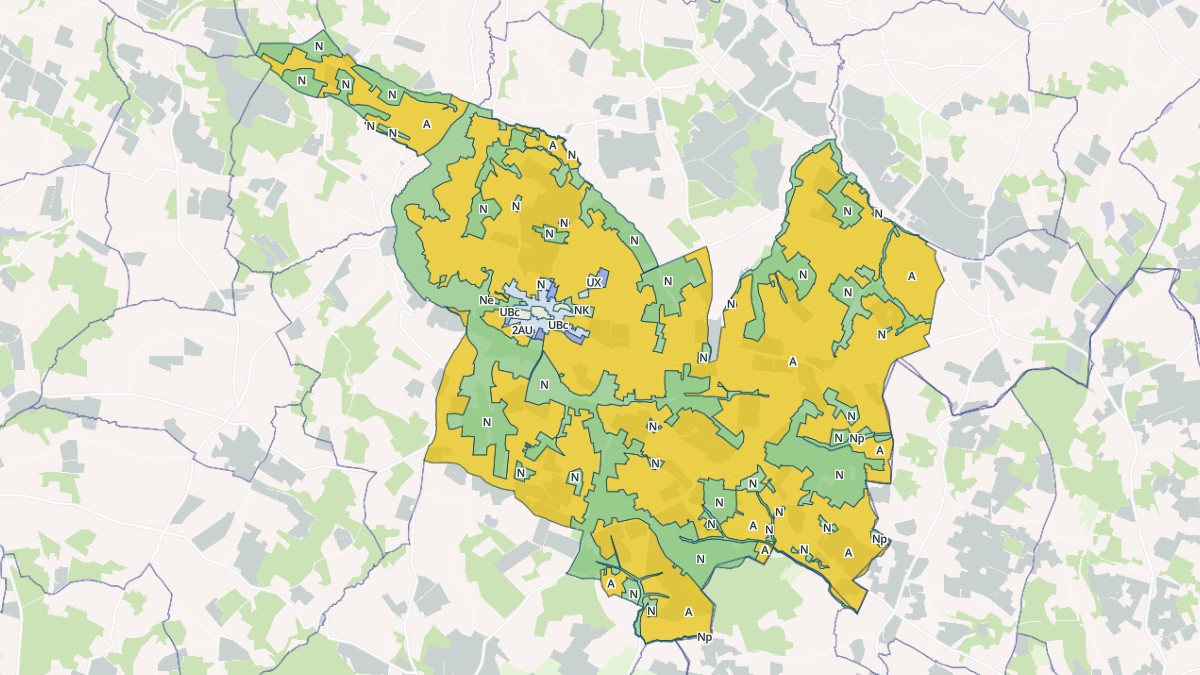 Aperçu cartographique de Pellegrue, centré sur la commune