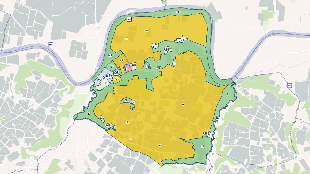 Aperçu cartographique de Pessac-sur-Dordogne, centré sur la commune
