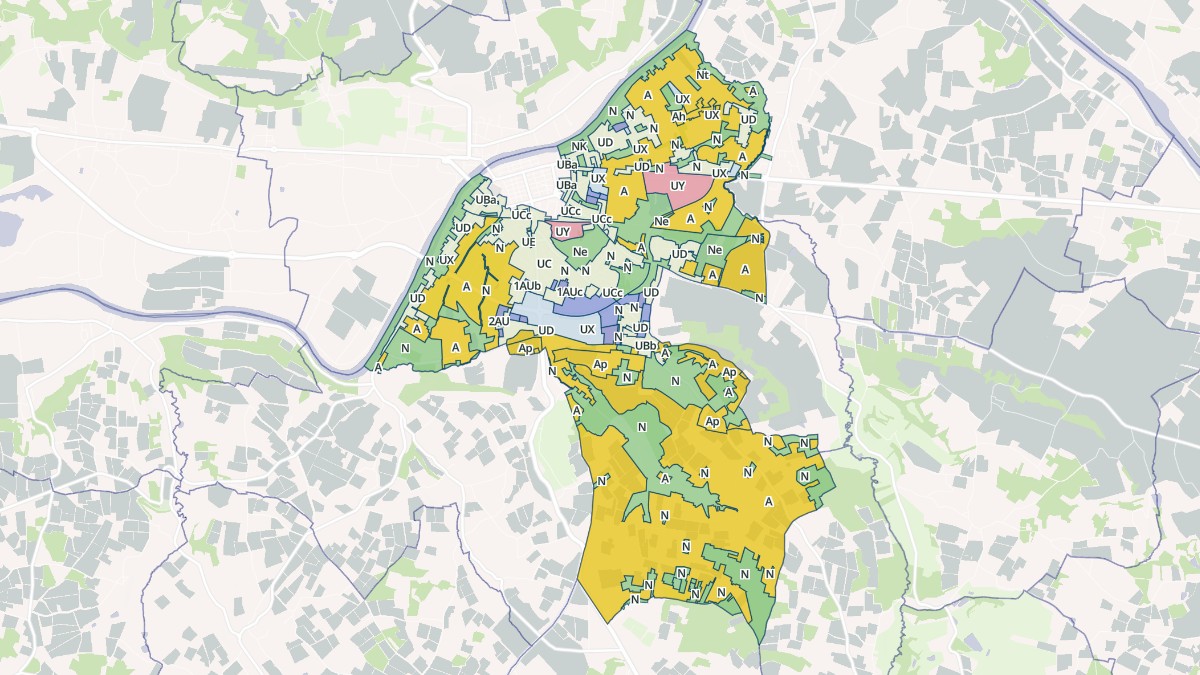 Aperçu cartographique de Pineuilh, centré sur la commune