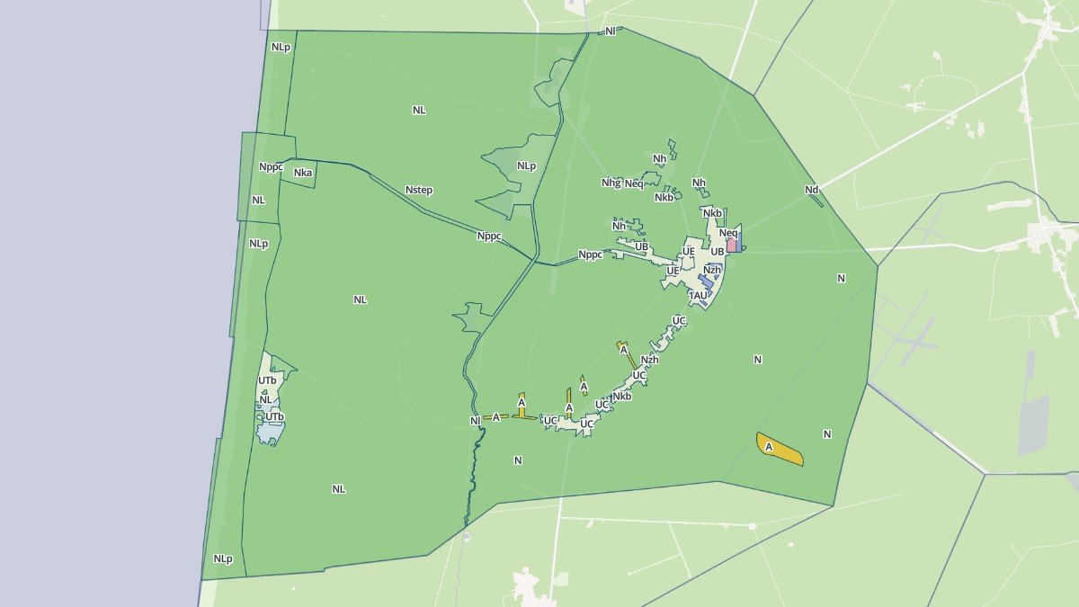 Aperçu cartographique de Le Porge, centré sur la commune