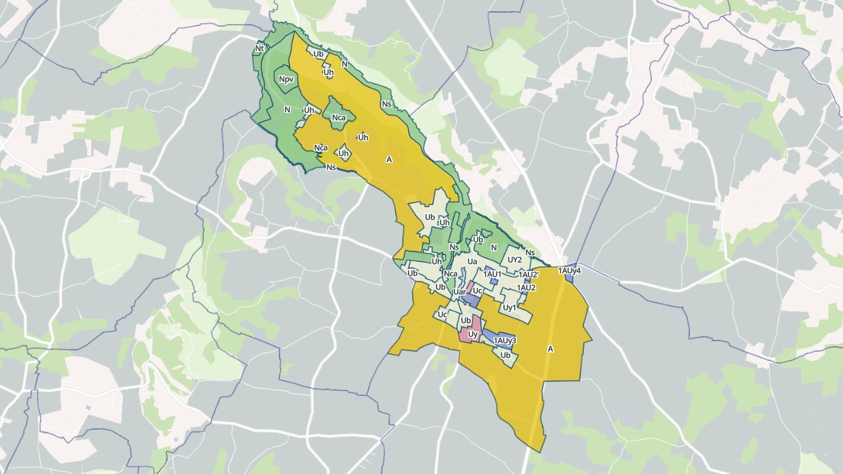 Aperçu cartographique de Rauzan, centré sur la commune