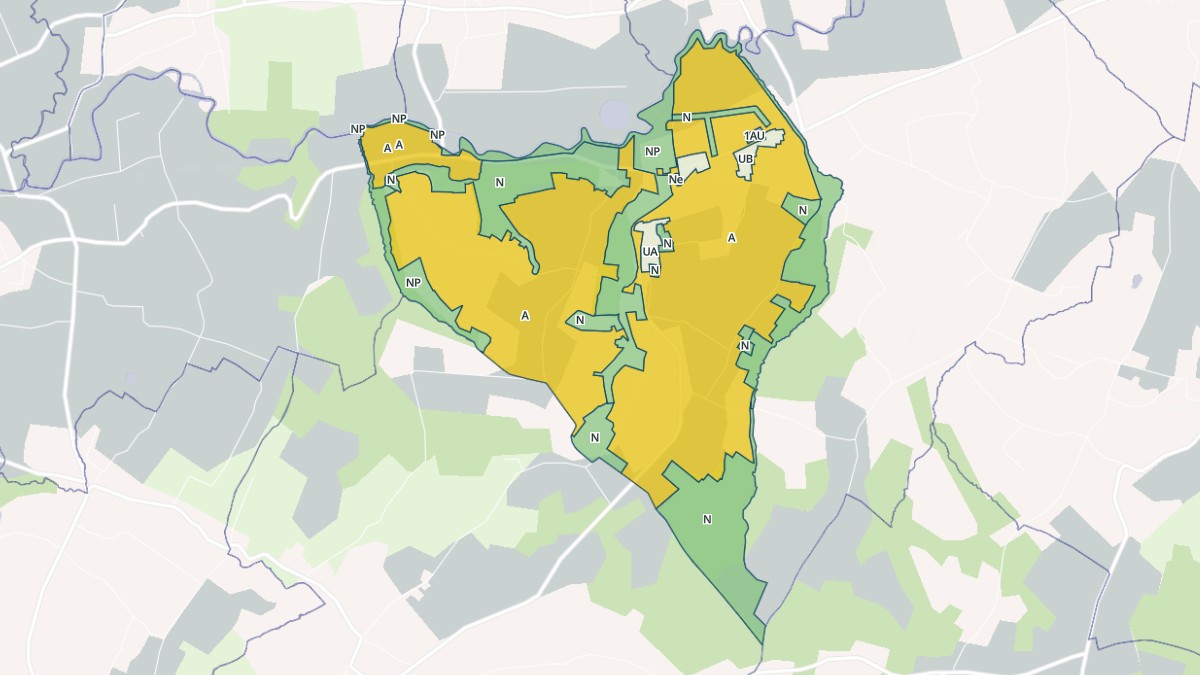 Aperçu cartographique de Roquebrune, centré sur la commune