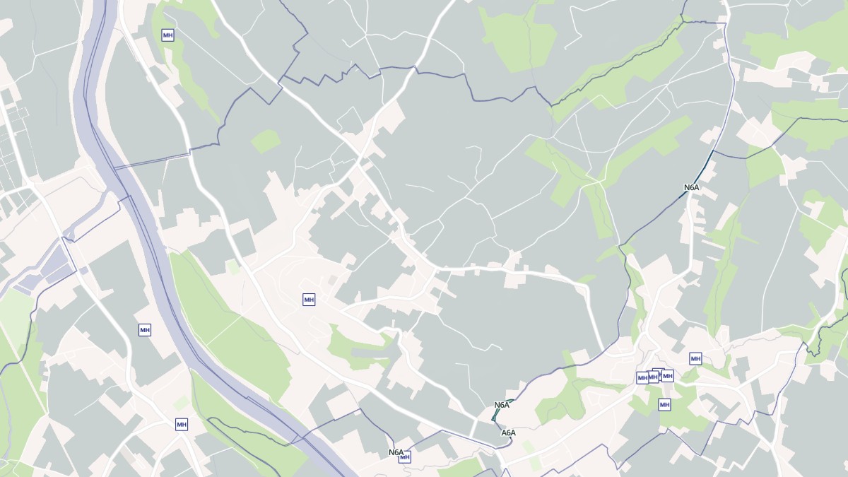 Aperçu cartographique de Sainte-Croix-du-Mont, centré sur la commune