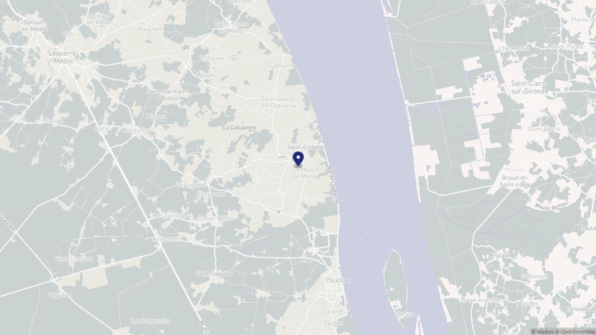 Aperçu cartographique de Saint-Estèphe, centré sur la commune