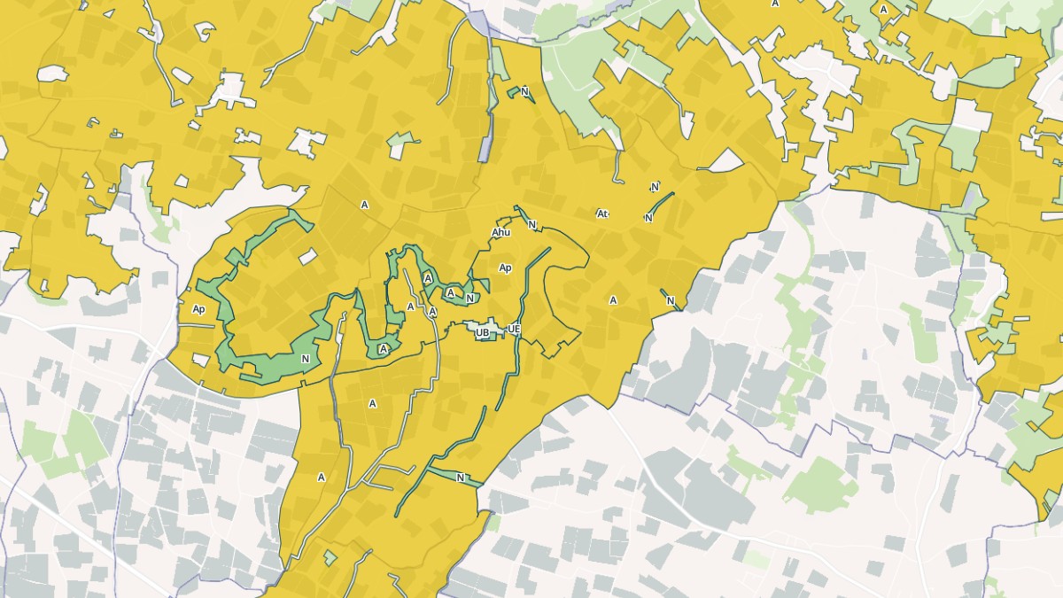 Aperçu cartographique de Saint-Étienne-de-Lisse, centré sur la commune