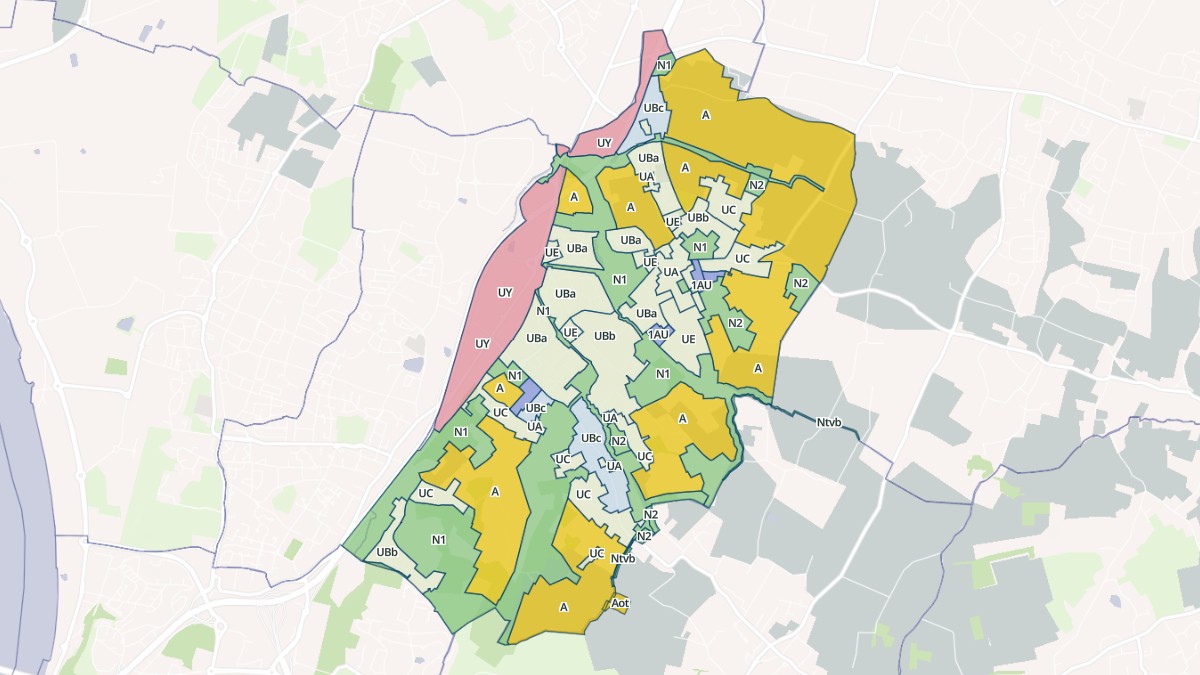 Aperçu cartographique de Sainte-Eulalie, centré sur la commune