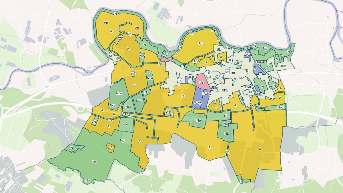 Aperçu cartographique de Saint-Médard-de-Guizières, centré sur la commune
