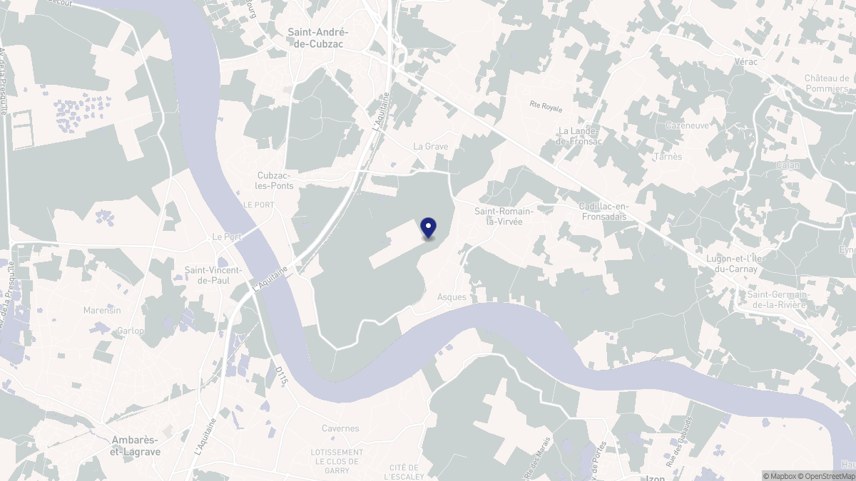 Aperçu cartographique de Saint-Romain-la-Virvée, centré sur la commune