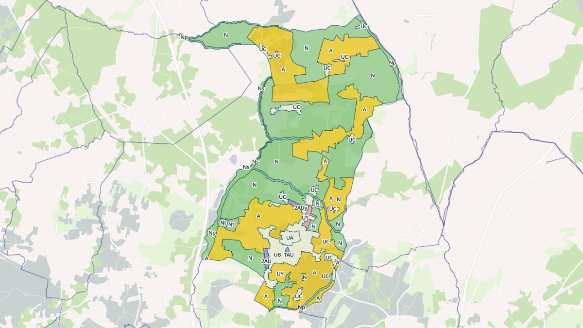 Aperçu cartographique de Saint-Savin, centré sur la commune