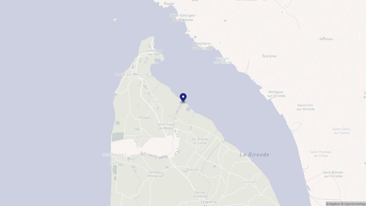 Aperçu cartographique de Saint-Vivien-de-Médoc, centré sur la commune