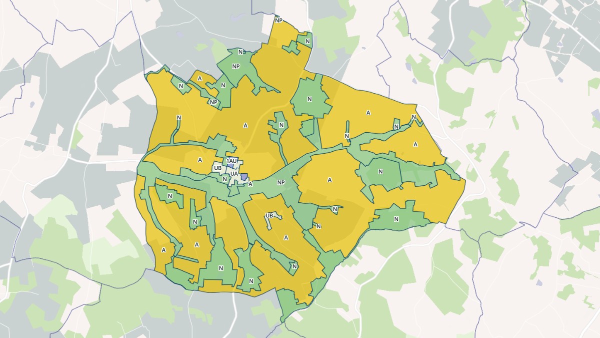 Aperçu cartographique de Saint-Vivien-de-Monségur, centré sur la commune