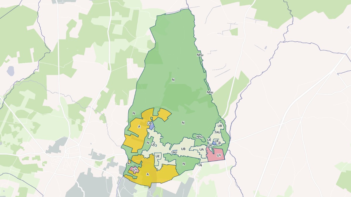 Aperçu cartographique de Saint-Yzan-de-Soudiac, centré sur la commune