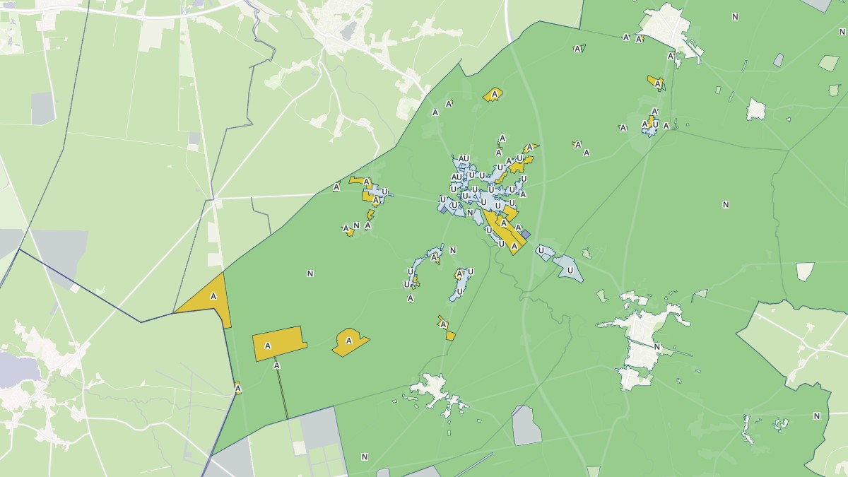 Aperçu cartographique de Salles, centré sur la commune