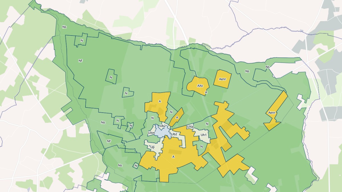 Aperçu cartographique de Saugon, centré sur la commune