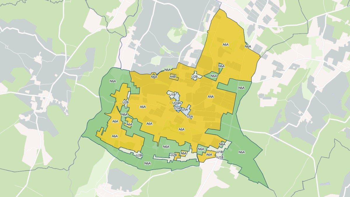 Aperçu cartographique de Sauternes, centré sur la commune