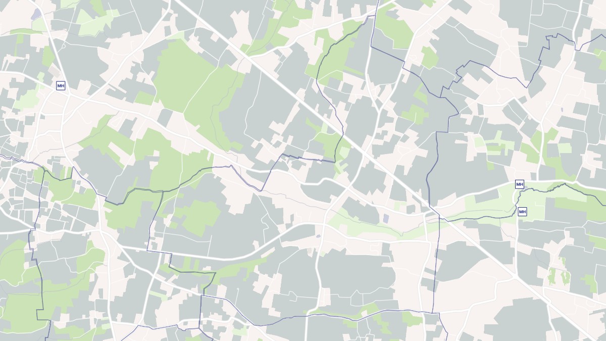 Aperçu cartographique de Teuillac, centré sur la commune
