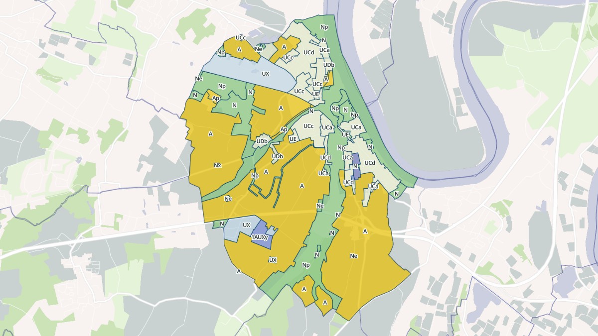 Aperçu cartographique de Vayres, centré sur la commune