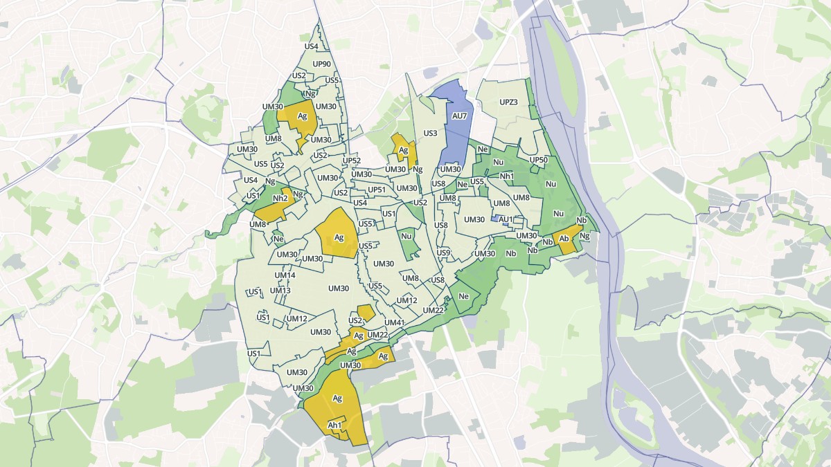 Aperçu cartographique de Villenave-d'Ornon, centré sur la commune